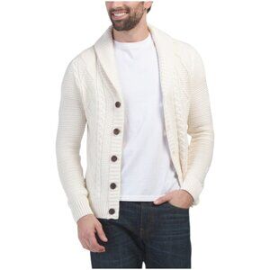 RORIE WHELAN Cardigan Sweater With Cable Knit Details